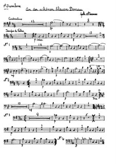 On the Beautiful Blue Danube, Op.314: Trombone I ad libitum part by Johann Strauss (Sohn)