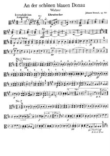 On the Beautiful Blue Danube, Op.314: Viola part by Johann Strauss (Sohn)