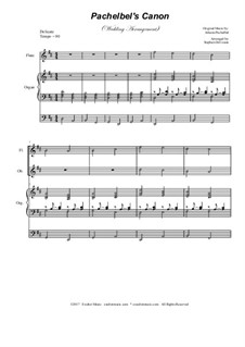 Quartet instrument version: For woodwind trio and organ by Johann Pachelbel