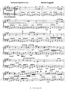 Notturnos, Op.63: Notturno No.1 in La Maggiore by Marzia Gaggioli