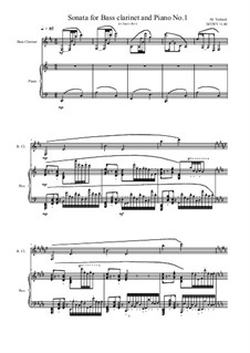 Sonata for Bass clarinet and Piano No.1 (The Berti Sonata's), MVWV 1140: Sonata for Bass clarinet and Piano No.1 (The Berti Sonata's) by Maurice Verheul