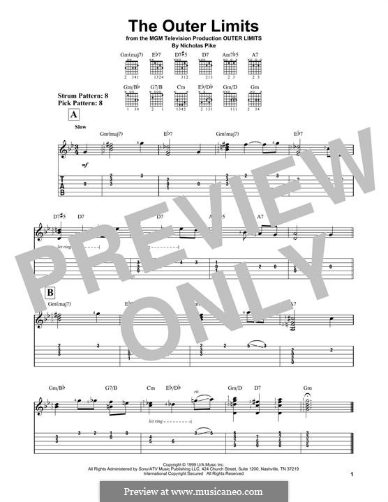 Outer Limits: For guitar with tab by Nicholas Pike