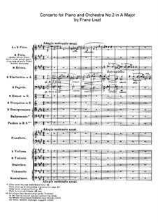 Piano Concerto No.2, S.125: Full score by Franz Liszt