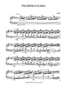 Two Concert Etudes, S.145: No.1 Forest Murmurs by Franz Liszt