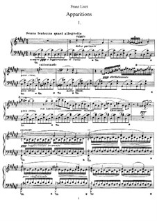 Apparitions, S.155: For piano by Franz Liszt