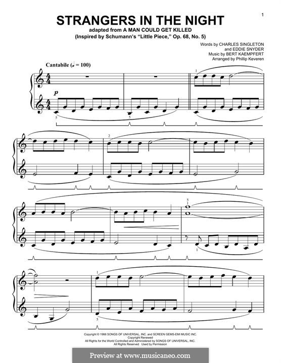 Piano version (Strangers in the Night (Frank Sinatra)) by B