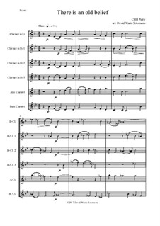 There is an old belief: For clarinet sextet by Charles Hubert Hastings Parry
