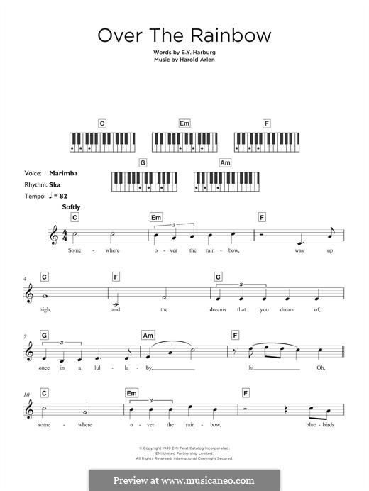 Instrumental version: For keyboard by Harold Arlen
