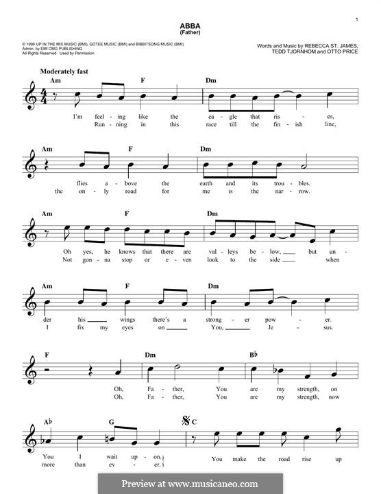 Abba (Father): Melody line by Rebecca St. James, Tedd Tjornhom, Otto Price