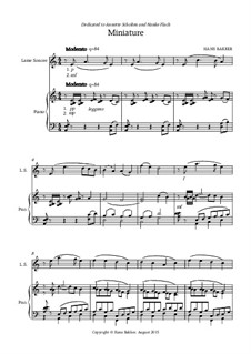 Miniature for Lame Sonore Classic and Piano: Miniature for Lame Sonore Classic and Piano by Hans Bakker