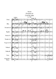 Overture: Full score by Wolfgang Amadeus Mozart