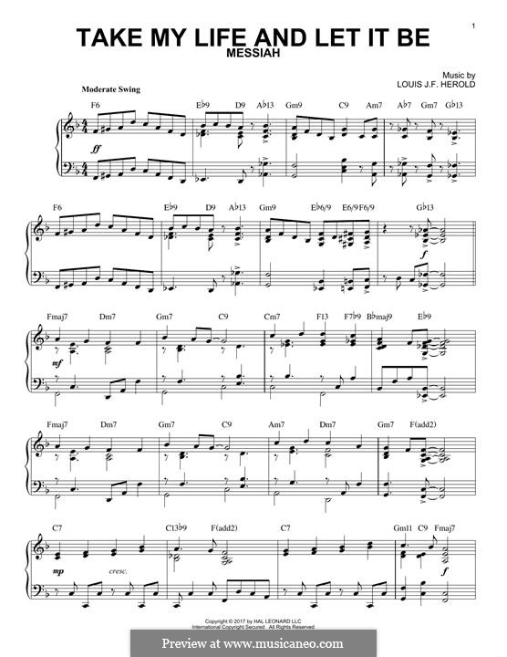 Take My Life and Let It Be: For piano by Louis J.F. Herold
