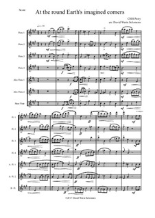 At the round earth's imagined corners: For flute septet by Charles Hubert Hastings Parry