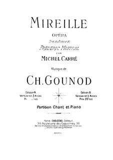 Mireille: Piano-vocal score by Charles Gounod