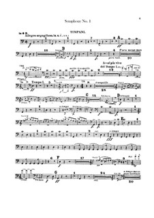 Symphony No.1 in G Minor, FS 16 Op.7: Timpani part by Carl Nielsen