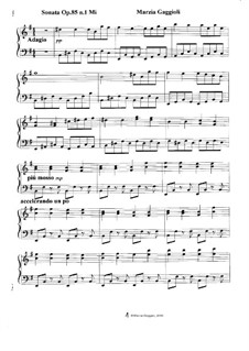 Sonatas, Op.85: Sonata No.1 in Mi Maggiore by Marzia Gaggioli