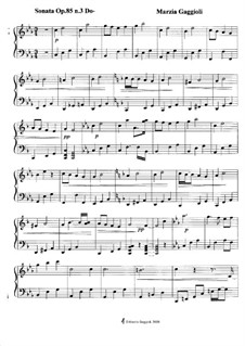 Sonatas, Op.85: Sonata No.3 in Do Minore by Marzia Gaggioli