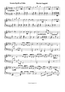 Sonatas, Op.85: Sonata No.5 in Mi Bemolle Minore by Marzia Gaggioli