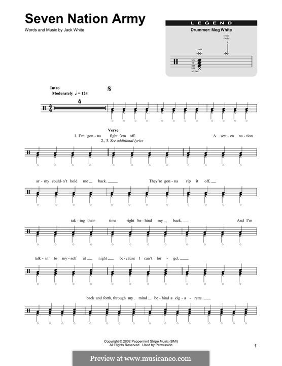 Seven Nation Army Violin Sheet Music Easy