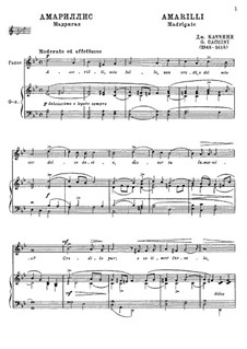 Amarilli, mia bella: G minor by Giulio Caccini