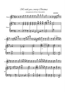 We Wish You a Merry Christmas: For flute and piano by folklore