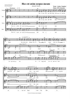 Hoc est enim corpus meum: For SATB choir (german version) by David W Solomons