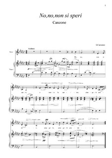 No, no, non si speri: For contralto and piano by Giacomo Carissimi