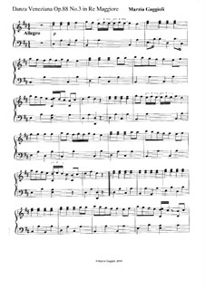 Danza Venezianas, Op.88: Danza Veneziana No.3 in Re Maggiore by Marzia Gaggioli