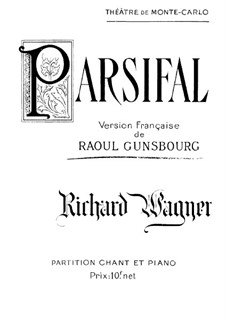 Complete Opera: For voices and piano (French text) by Richard Wagner