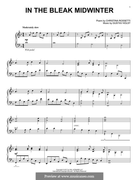 Piano version: For a single performer by Gustav Holst