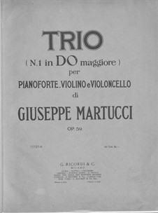 Piano Trio No.1, Op.59: Piano Trio No.1 by Giuseppe Martucci