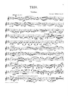 Piano Trio No.2, Op.62: Violin part by Giuseppe Martucci