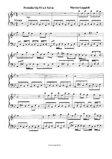 Preludios, Op.93: Preludio No.1 in Sol Minore by Marzia Gaggioli