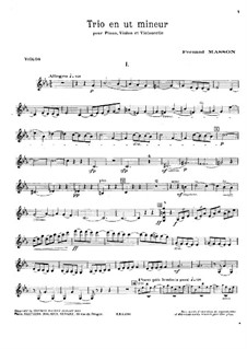Piano Trio in C Minor: Violin part by Fernand Masson