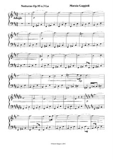 Notturnos, Op.95: Notturno No.3 in La Maggiore by Marzia Gaggioli
