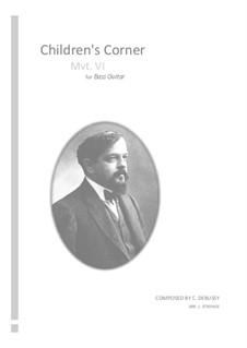 No.6 Golliwogg's Cakewalk: For solo bass guitar by Claude Debussy