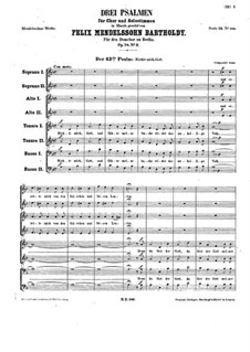 Three Psalms, Op.78: Psalm XLIII 'Richte mich, Gott' by Felix Mendelssohn-Bartholdy