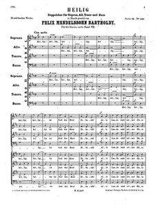 Heilig, WoO 27: Heilig by Felix Mendelssohn-Bartholdy