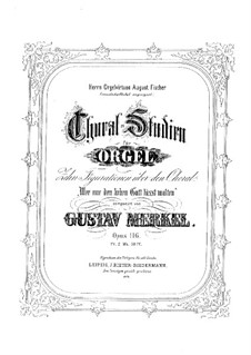 Choral-Studien for Organ, Op.116: Choral-Studien for Organ by Gustav Adolf Merkel