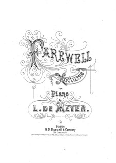 Farewell, Op.75: Farewell by Leopold de Meyer