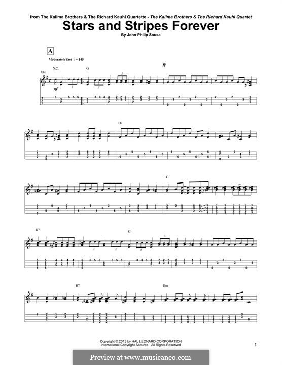 Stars and Stripes Forever : For ukulele by John Philip Sousa