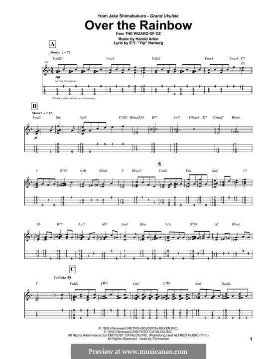 Instrumental version: For ukulele by Harold Arlen