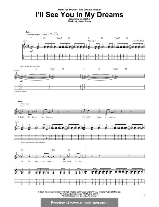 I Ll See You In My Dreams By I Jones Sheet Music On Musicaneo