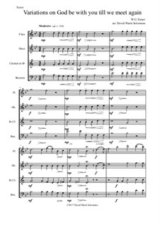 God Be with You Till We Meet Again: Variations, for wind quartet by William Gould Tomer