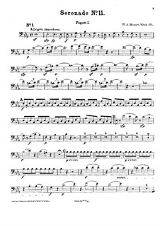 serenade no. 11 in e-flat major, k. 375