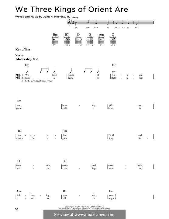 Instrumental version: For guitar by John H. Hopkins Jr.