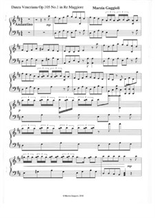 Danza Venezianas, Op.105: Danza Veneziana No.1 in Re Maggiore by Marzia Gaggioli