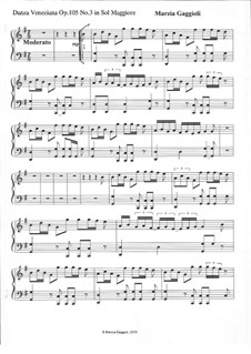 Danza Venezianas, Op.105: Danza Veneziana No.3 in Sol Maggiore by Marzia Gaggioli