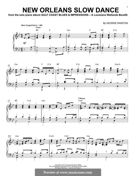 New Orleans Slow Dance: For piano by George Winston