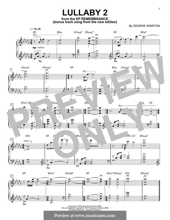 Lullaby 2: For piano by George Winston
